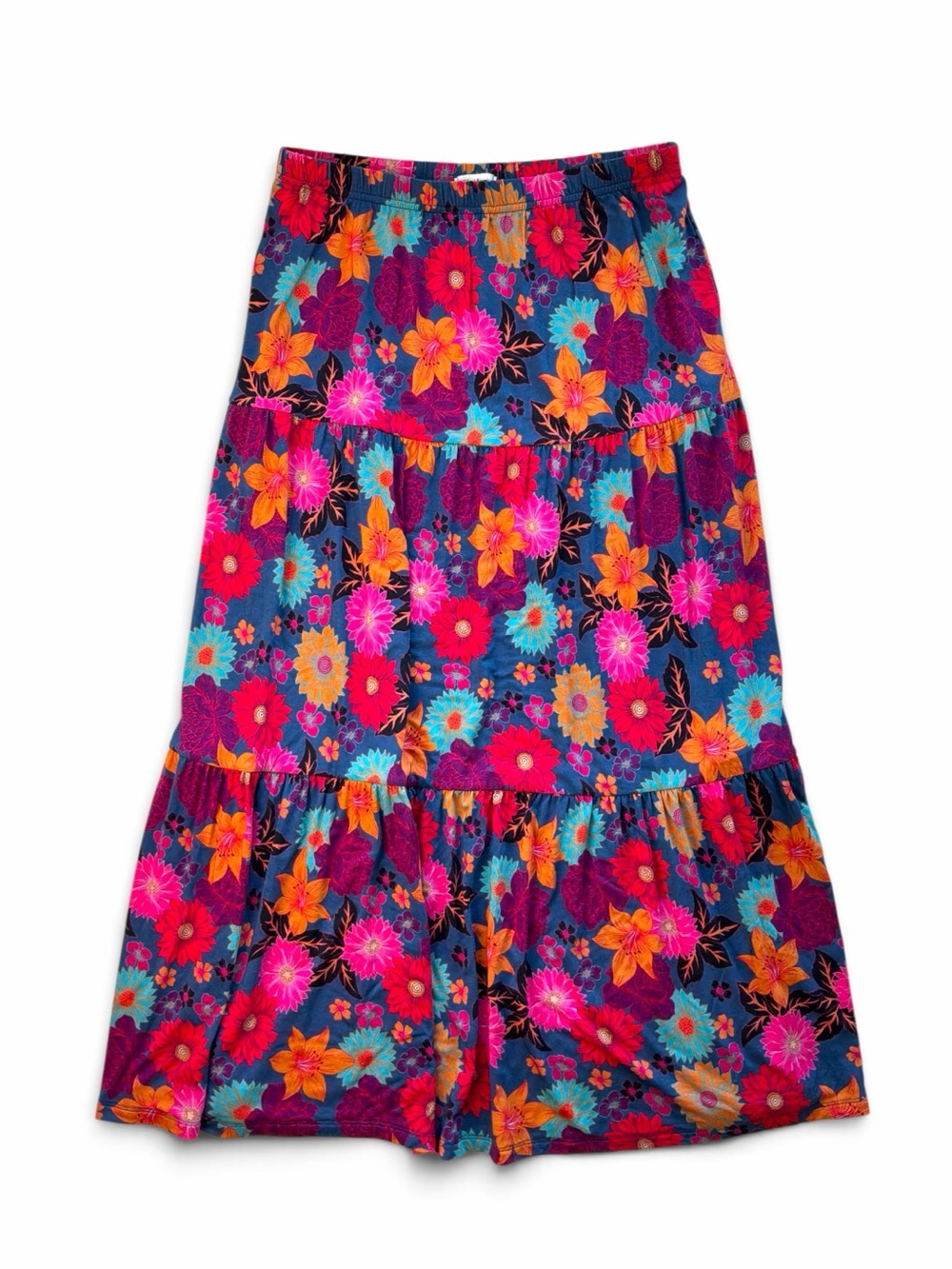 Johnny Was Merida Floral Tiered Skirt Small